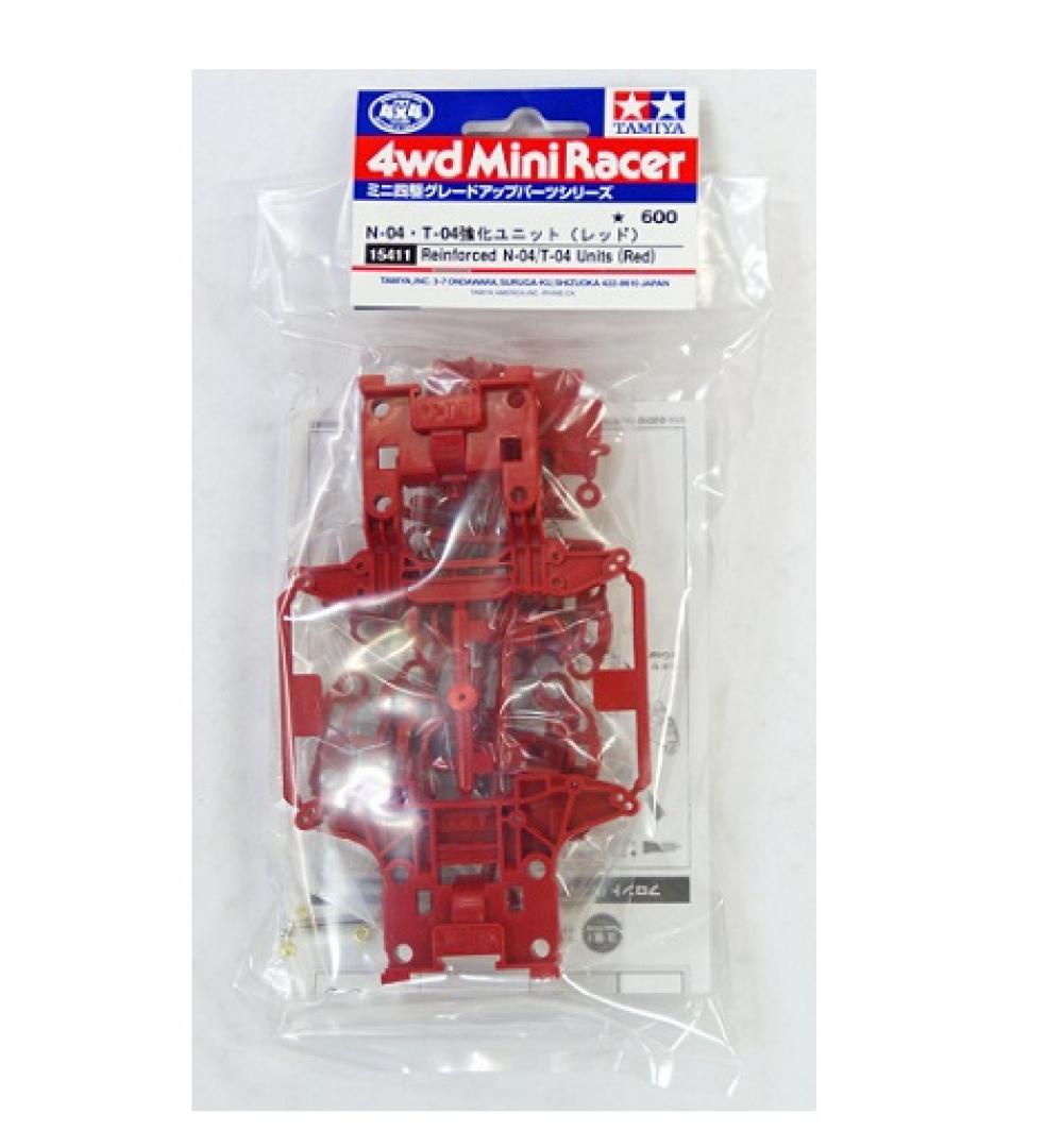 Tamiya 15411 Mini 4WD Reinforced N-04/T-04 Units Set (RED) For MS Chassis